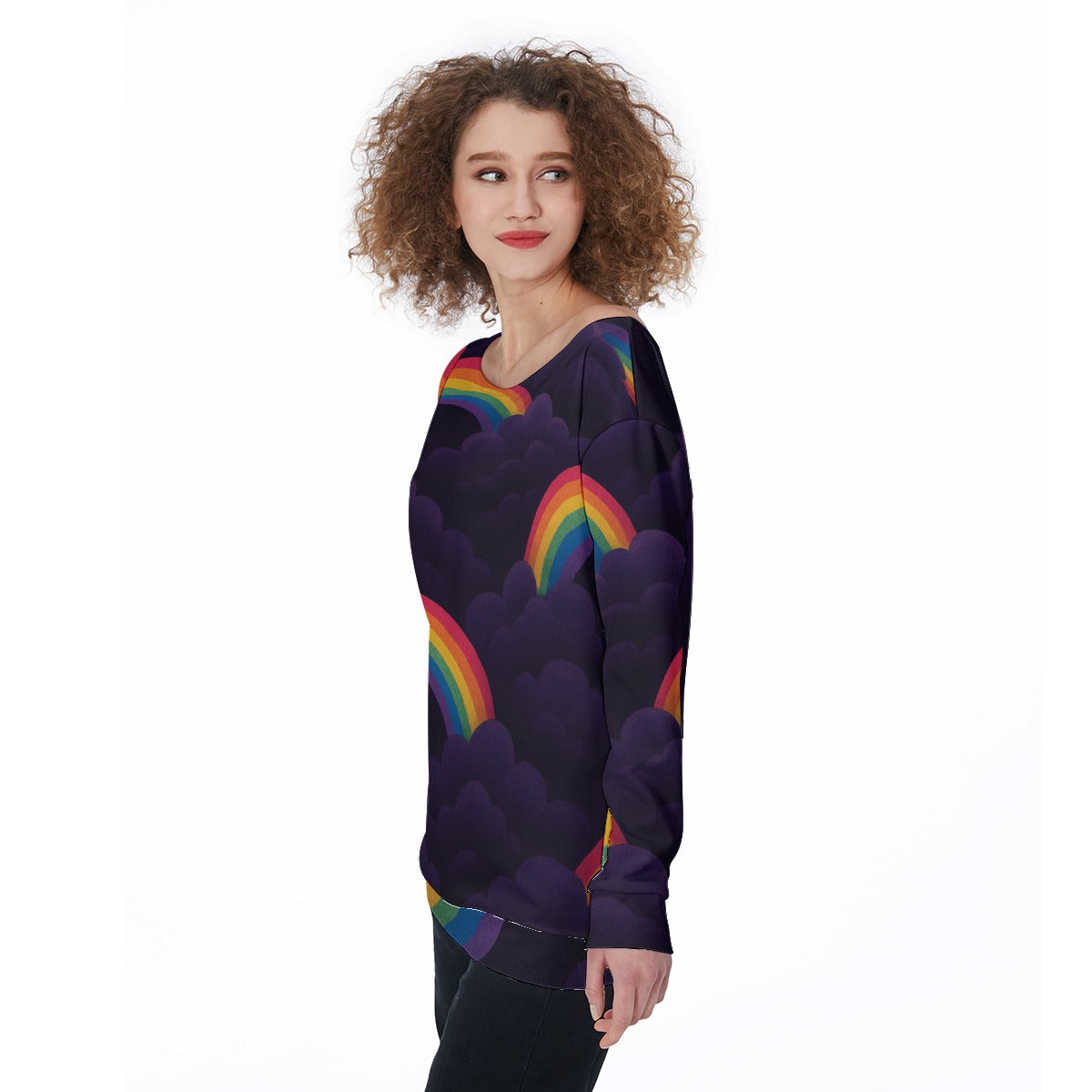 Women's Off-Shoulder Sweatshirt