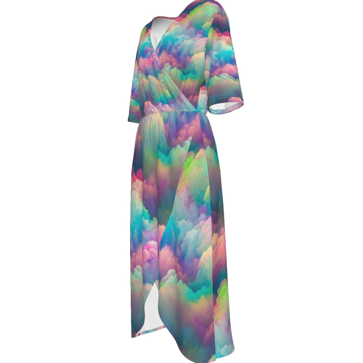 Women's Short Sleeve V-neck Dress