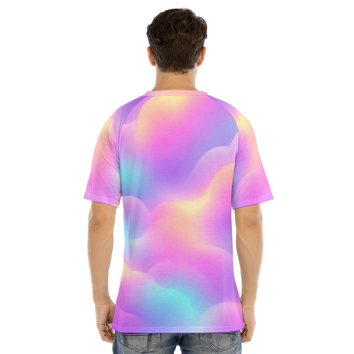 Men's Raglan Sleeve T-shirt With Button Closure