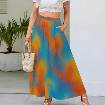 Women's Maxi Chiffon Skirts With Lining