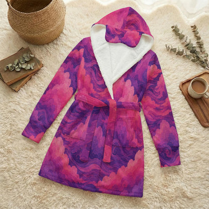 Unisex Flannel Hooded Robe With Eye Mask by O’Nimbus