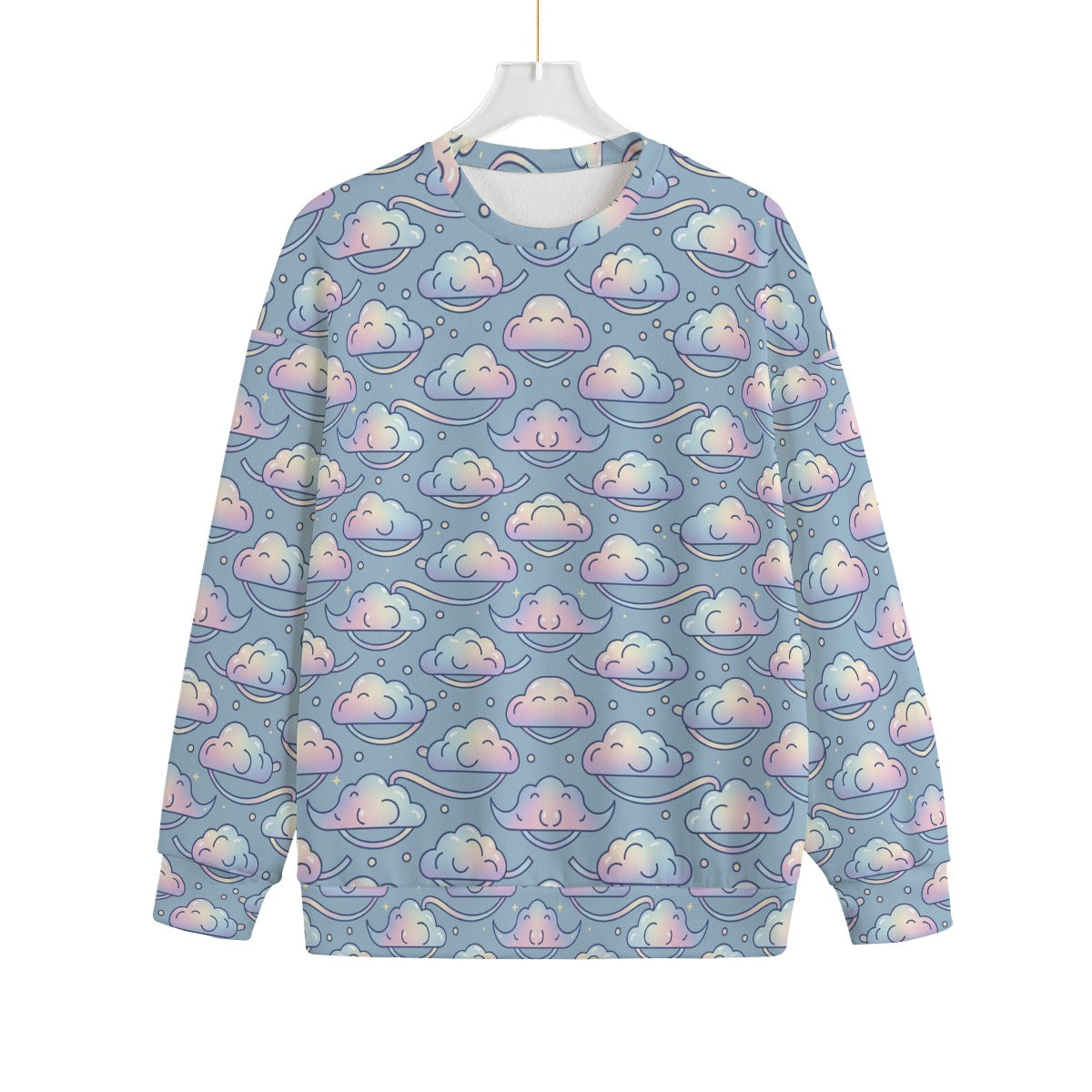 Unisex Drop-shoulder Knitted Fleece Sweater - view 1