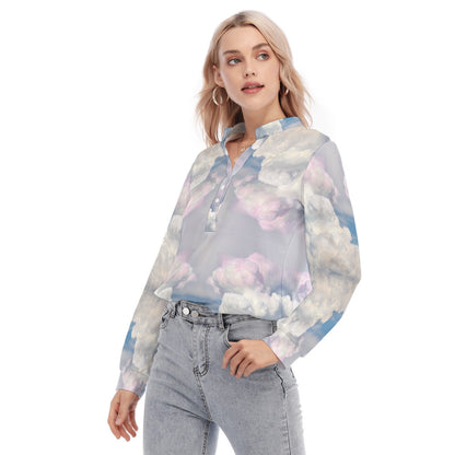 Women's Long Sleeve Blouse With Button Closure