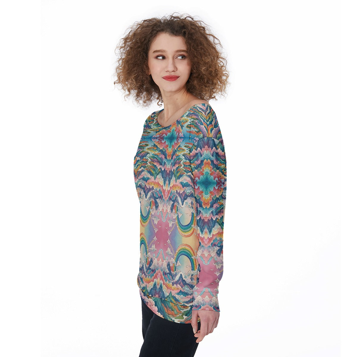 Women's Off-Shoulder Sweatshirt