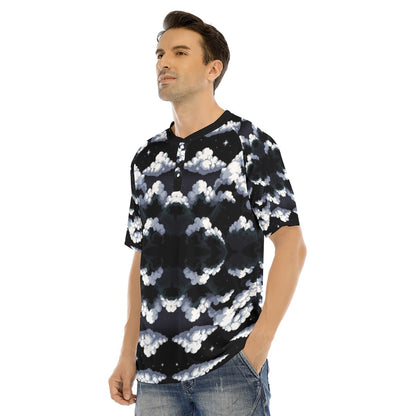 Men's Raglan Sleeve T-shirt With Button Closure