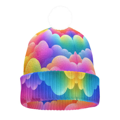 Knitted Hat With Pom-Pom