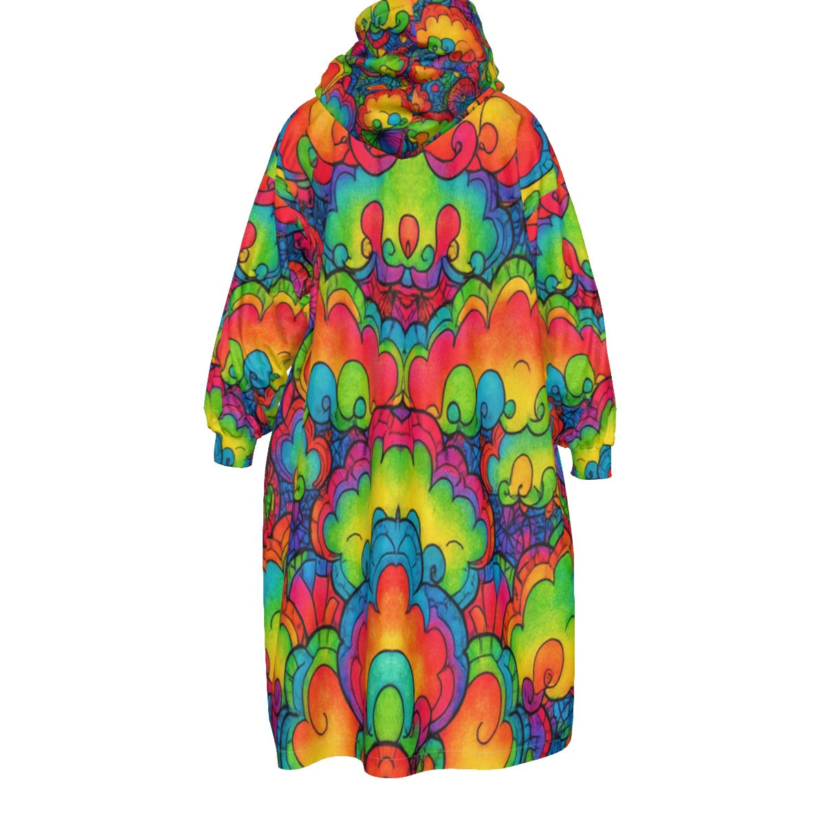 Unisex Kid's Sherpa Fleece Mid-Length Hoodie Blanket