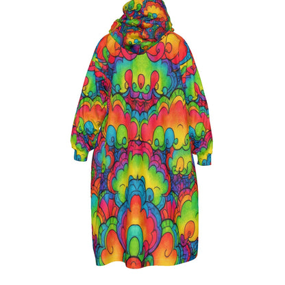 Unisex Kid's Sherpa Fleece Mid-Length Hoodie Blanket