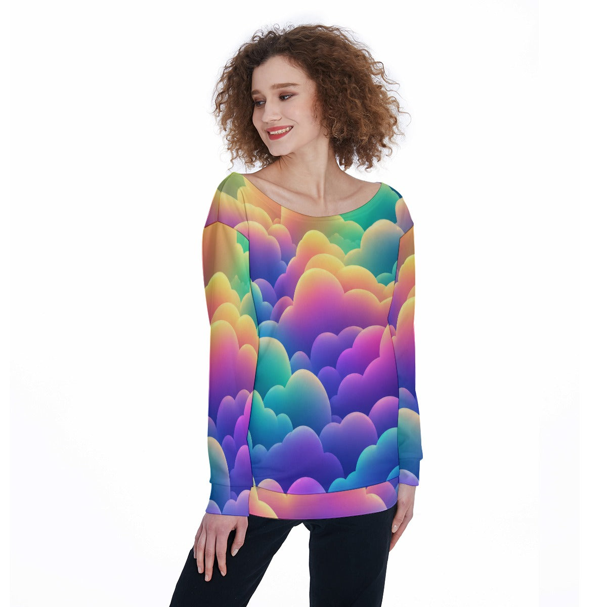 Women's Off-Shoulder Sweatshirt