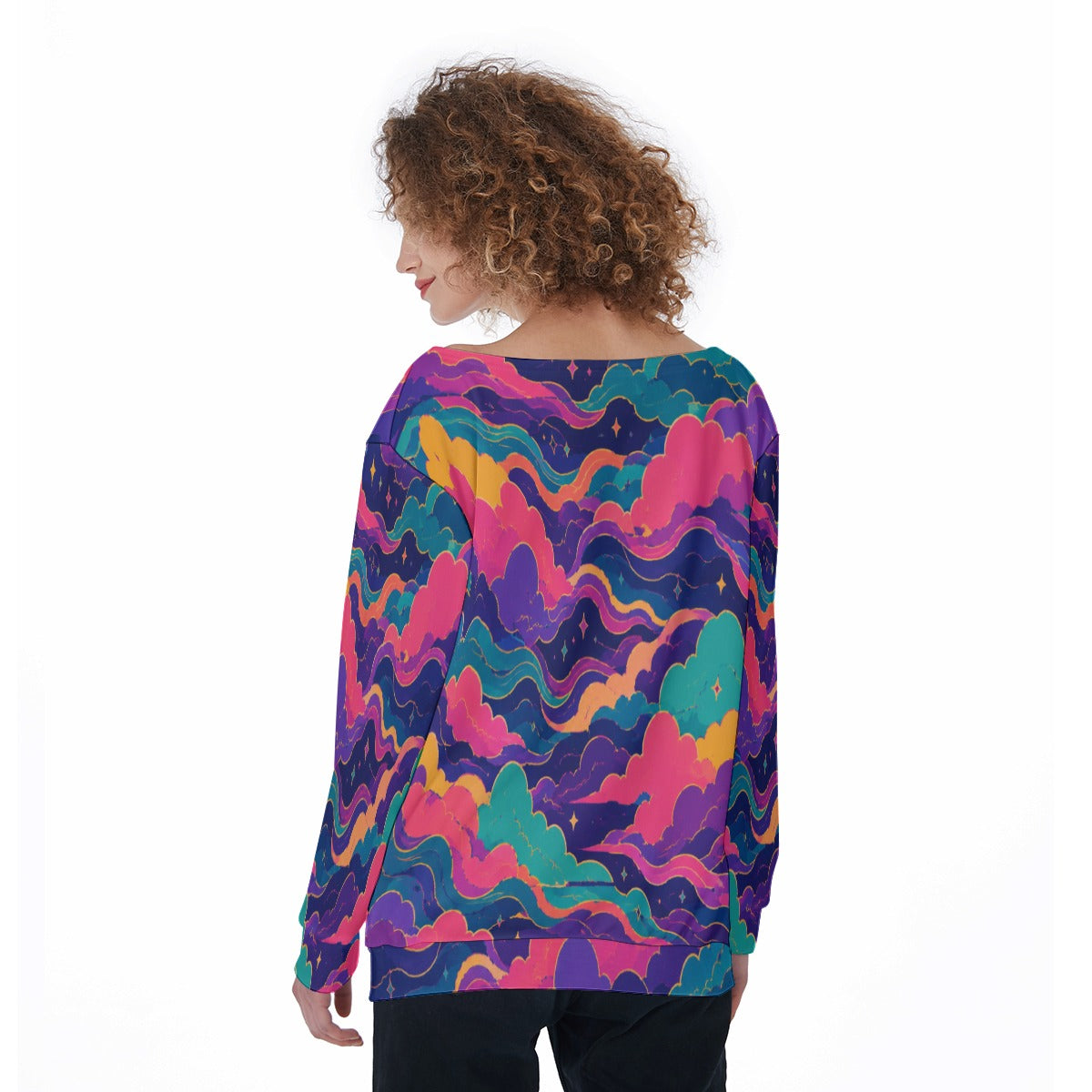 Women's Off-Shoulder Sweatshirt