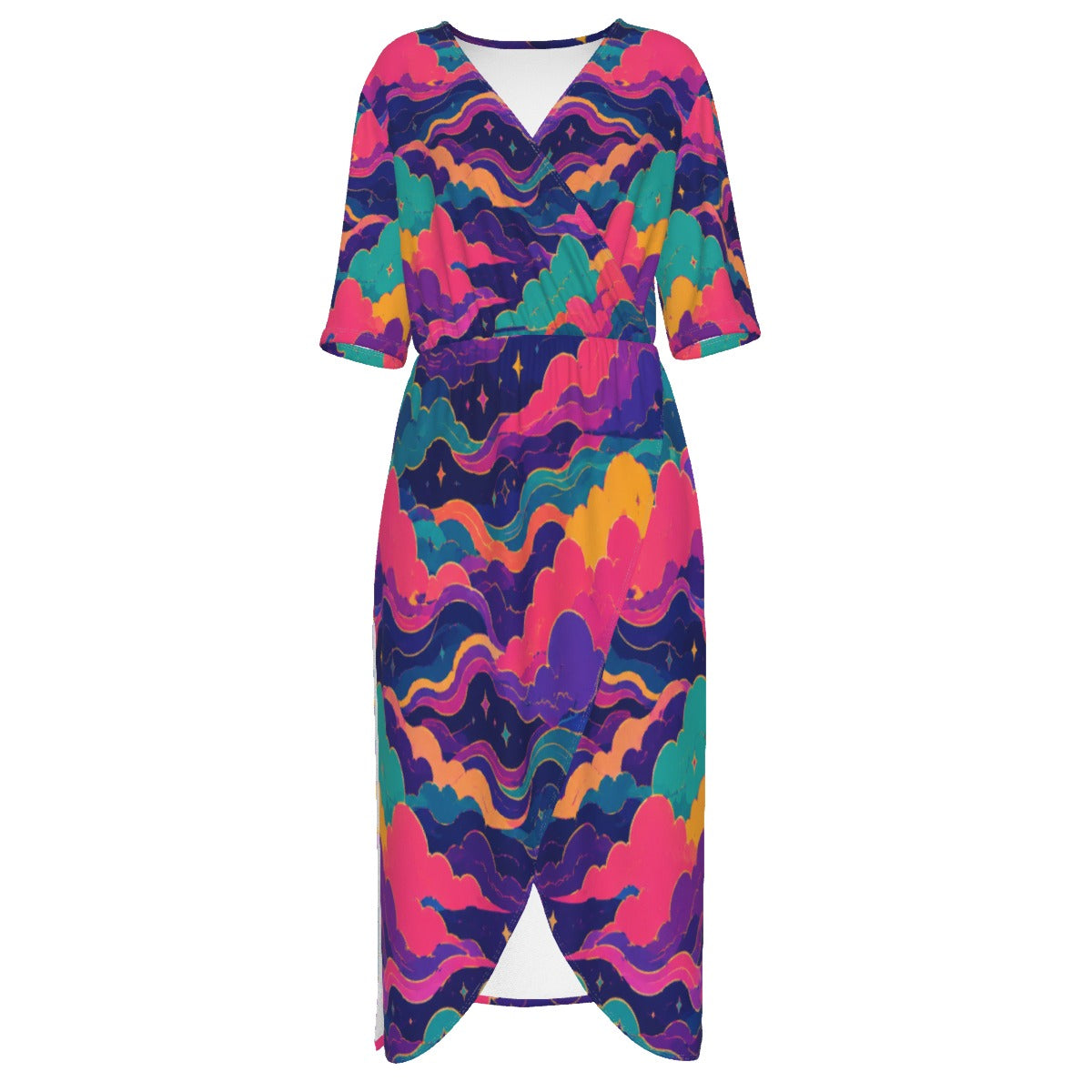 Women's Short Sleeve V-neck Dress by O’Nimbus