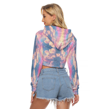 Women's Crop Top Hoodie|Velvet