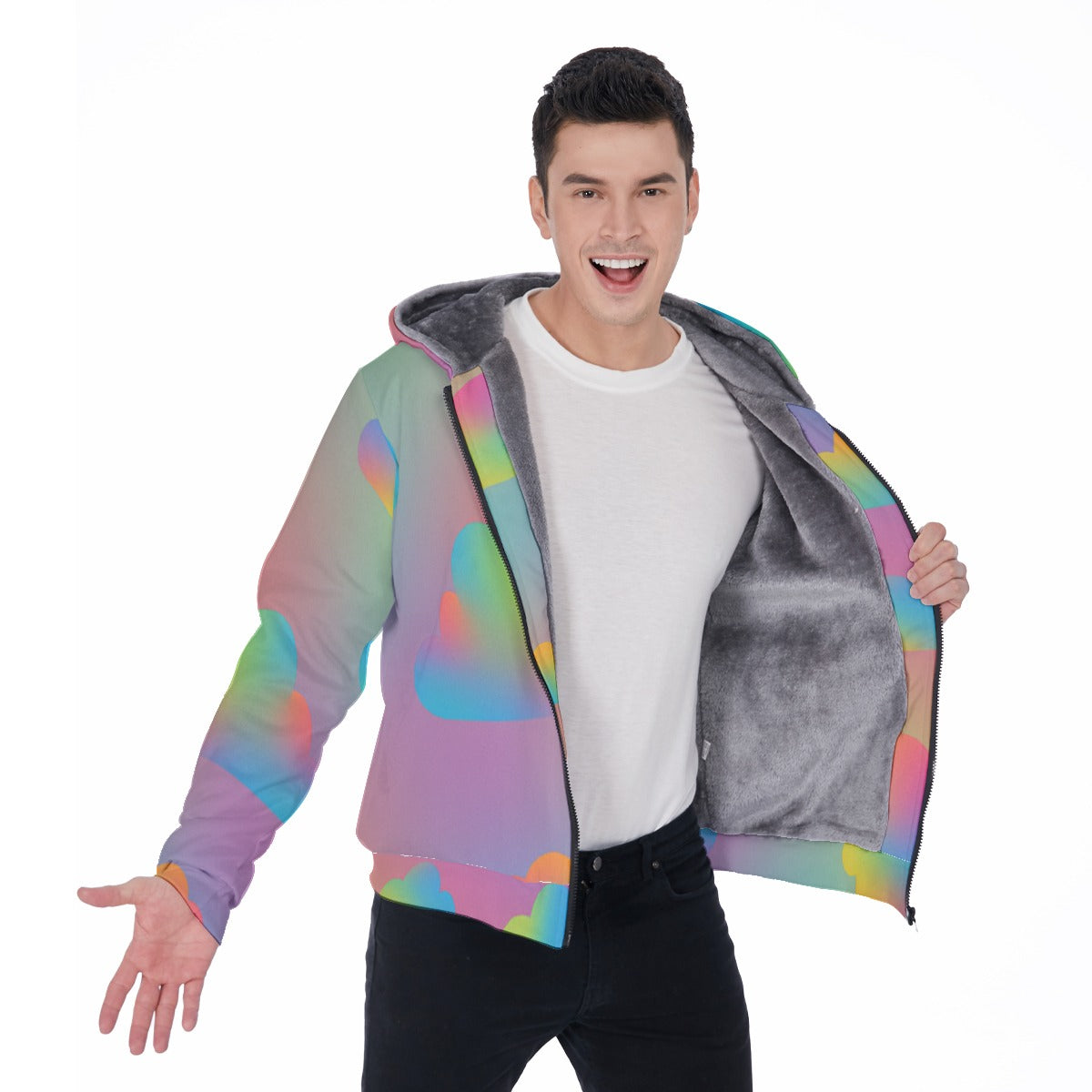 Men's Sherpa Fleece Zip Up Hoodie