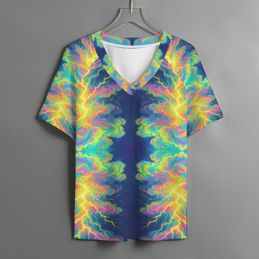 Women's V-neck T-shirt With Short Sleeve