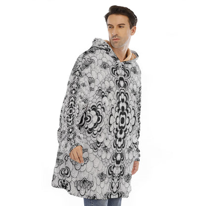 Unisex Sherpa Fleece Hoodie Blanket