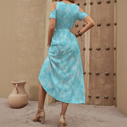 Women's V-neck Off-shoulder Dress