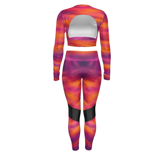 Women's Sport Set With Backless Top And Leggings