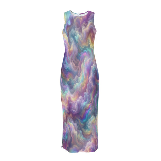 Women's Beach Perspective Chiffon Sleeveless Dress