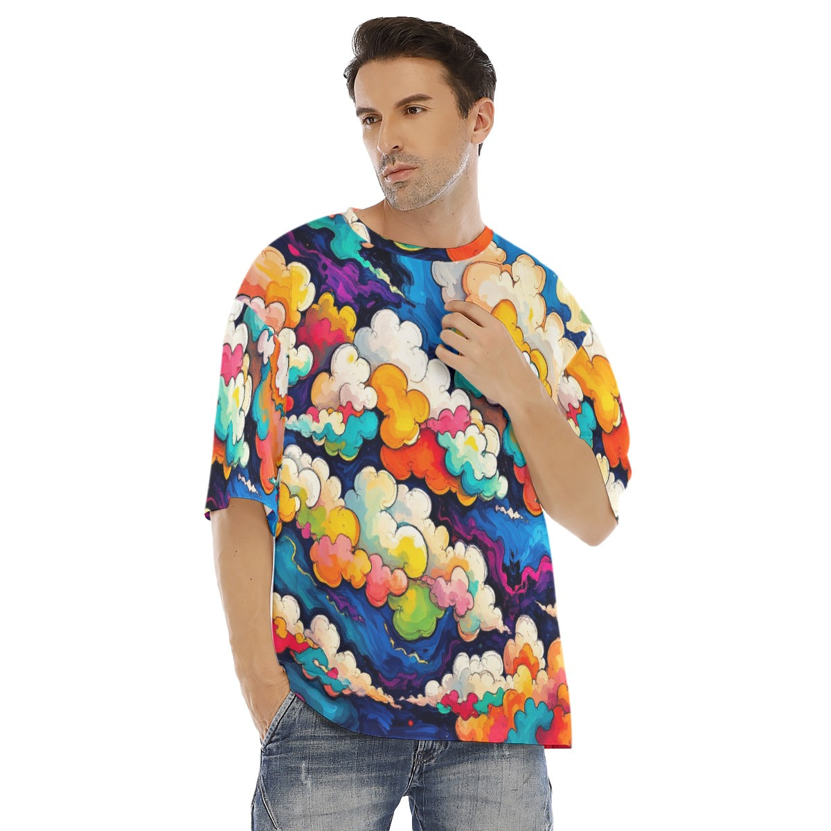 Men's Drop Shoulder T-shirt With Short Sleeve