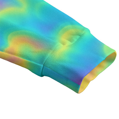 Unisex V-neck Knitted Fleece Cardigan With Button Closure