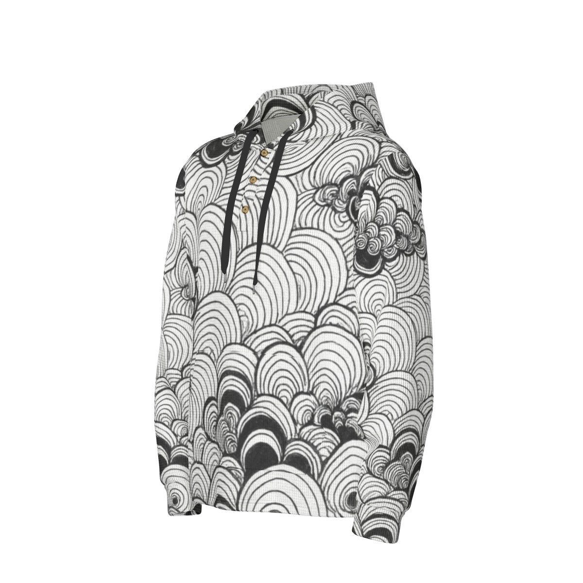 Men's Half Button Hoodie