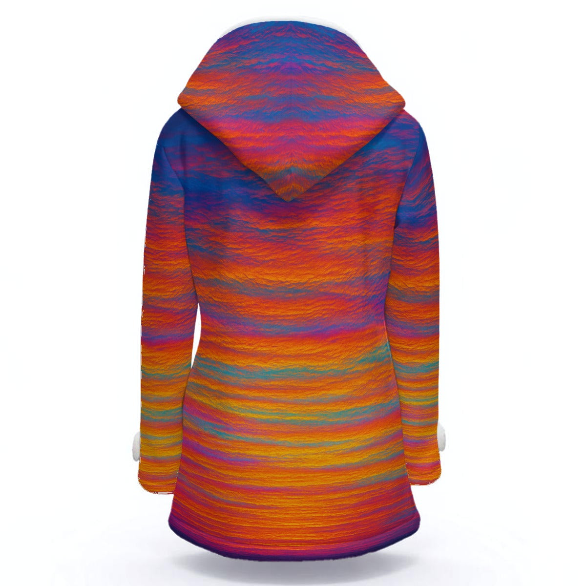 Women's Hooded Double-Breasted Winter Coat With Fleece