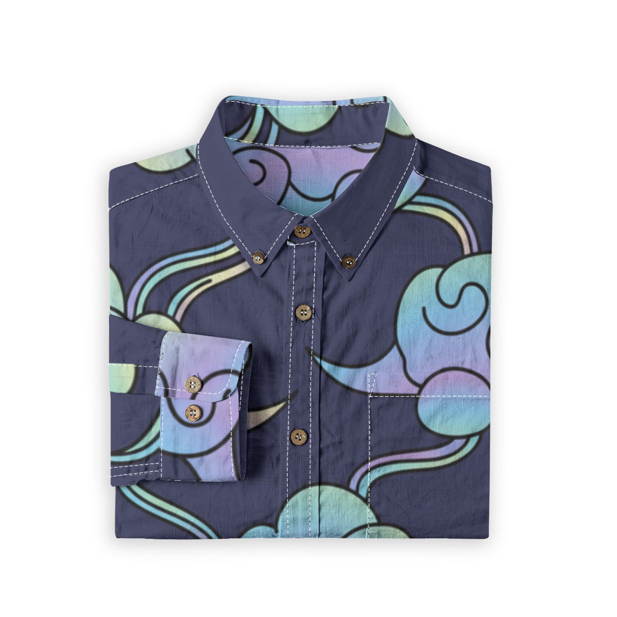 Men's Casual Lapel Long Sleeve Shirt|125GSM Cotton