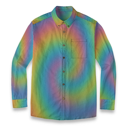 Men's Casual Lapel Long Sleeve Shirt|125GSM Cotton