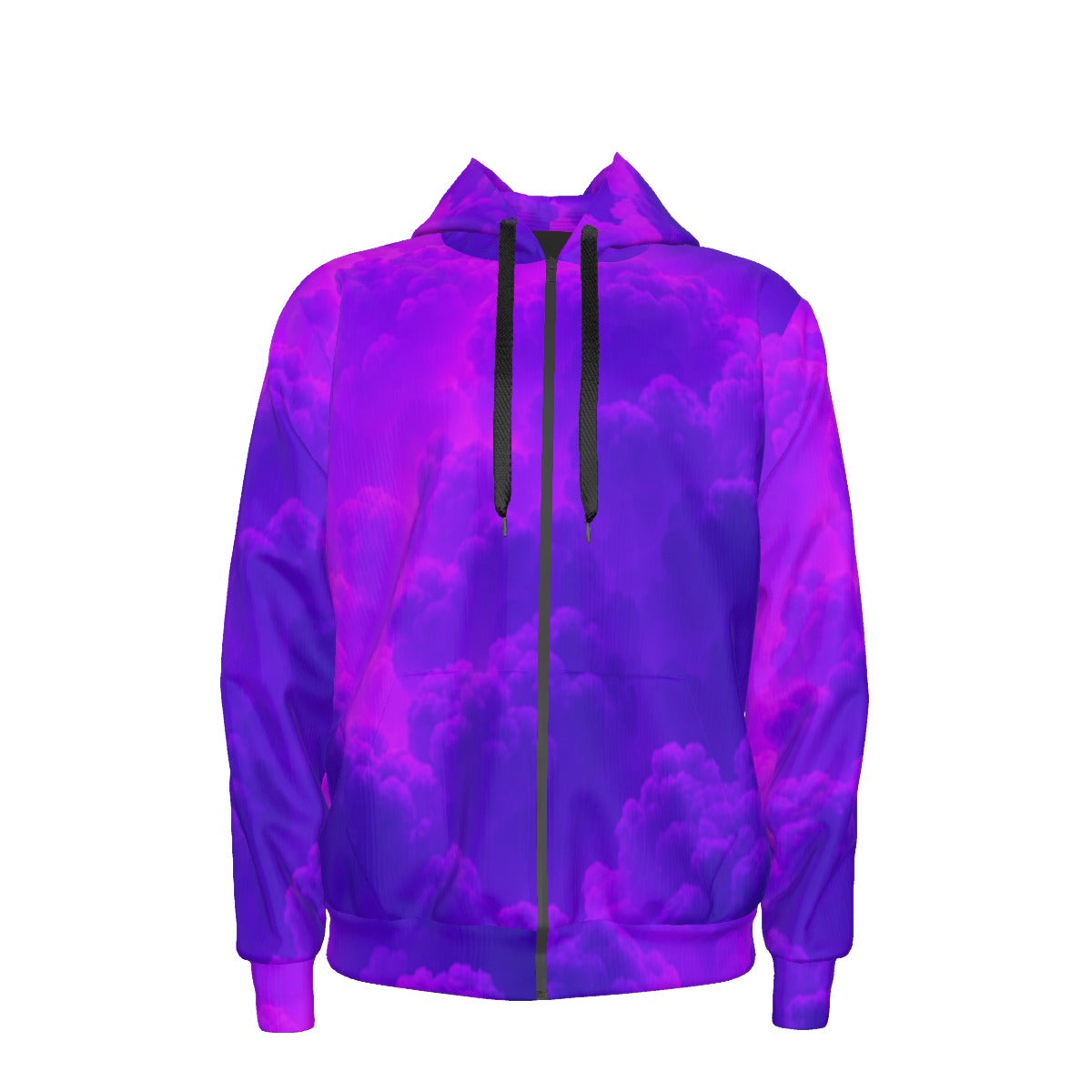 Unisex Zipper Hoodie With Black Lining