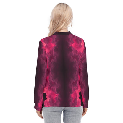 Women's Long Sleeve Blouse With Button Closure