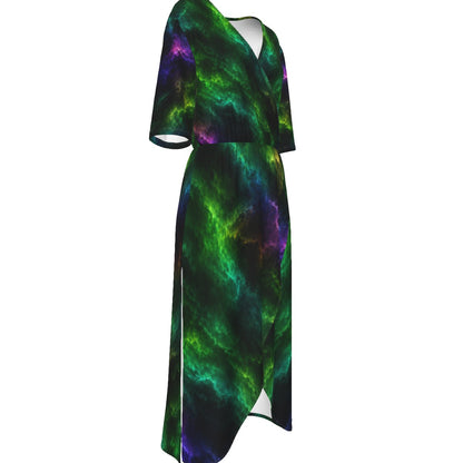 Women's Short Sleeve V-neck Dress