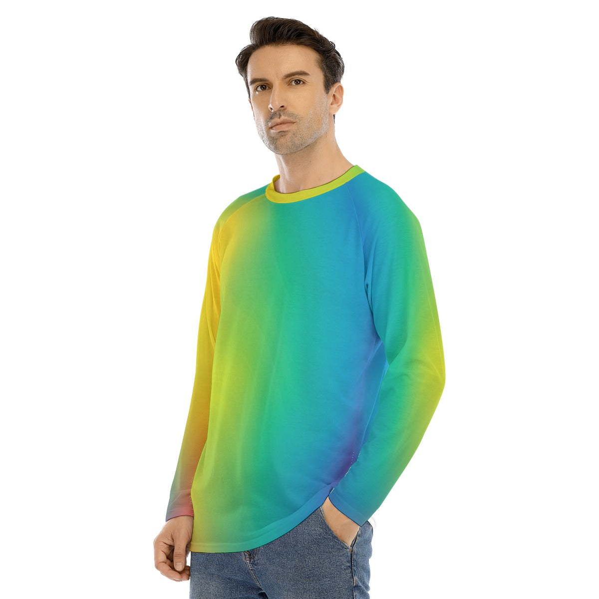 Men's Long Sleeve T-shirt With Raglan Sleeve