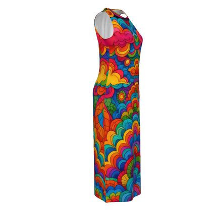 Women's Beach Perspective Chiffon Sleeveless Dress