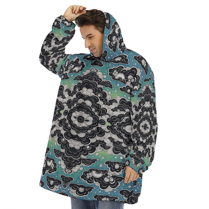 Unisex Sherpa Fleece Hoodie Blanket