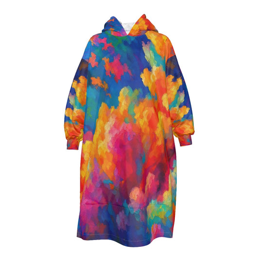 Unisex Kid's Sherpa Fleece Mid-Length Hoodie Blanket