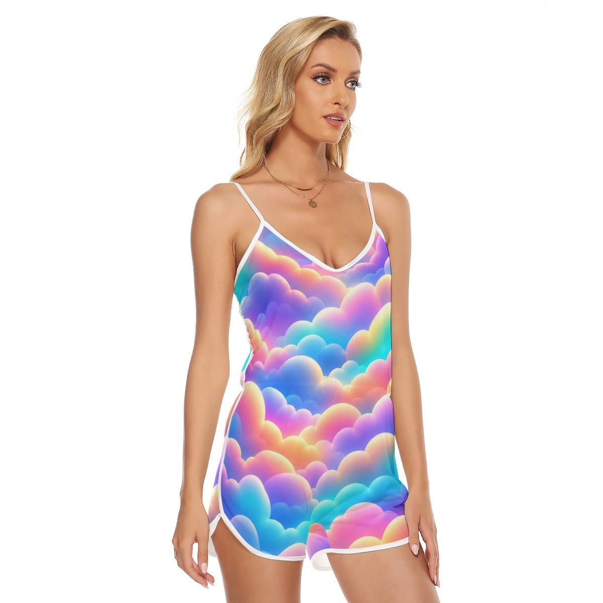 Women's V-neck Cami Romper