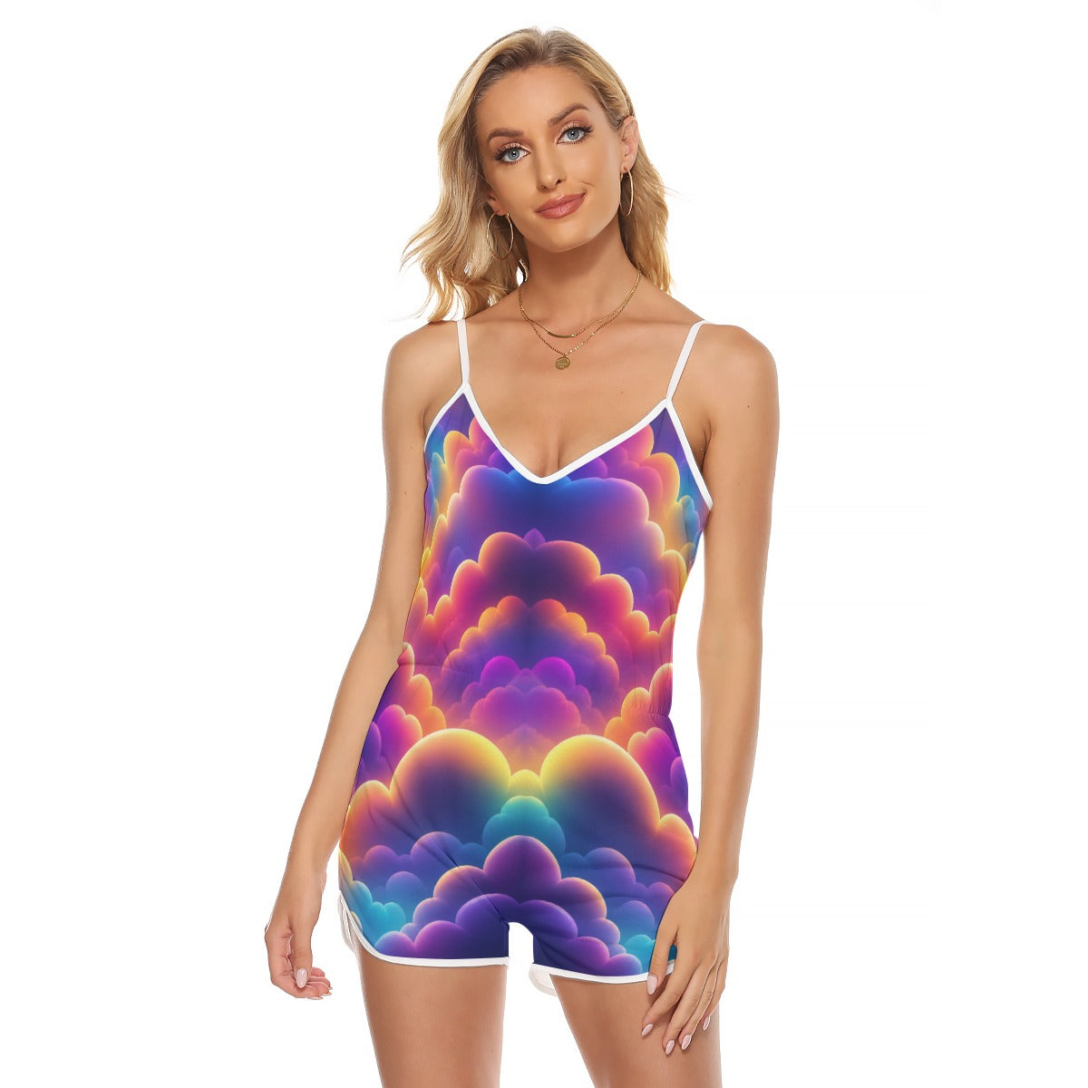 Women's V-neck Cami Romper