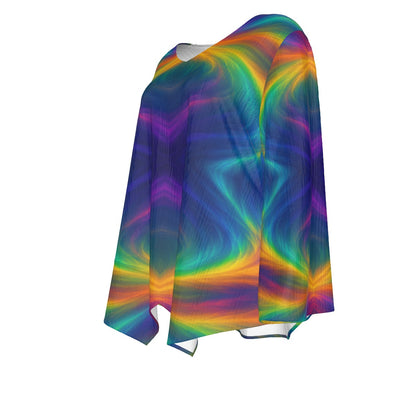 Women's V-neck T-shirt With Irregular Hem