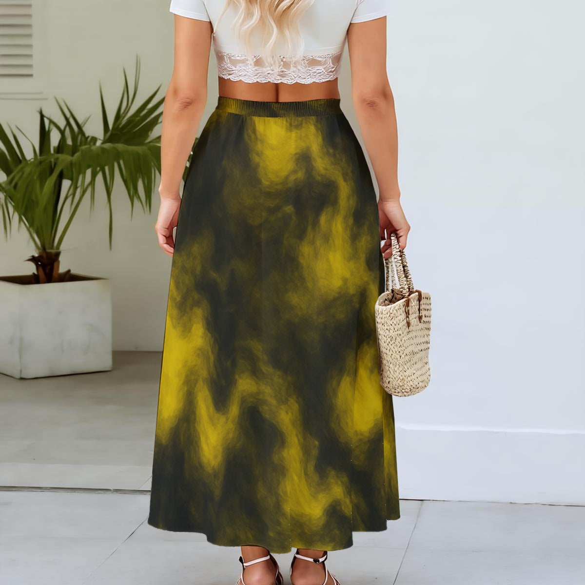 Women's Maxi Chiffon Skirts With Lining