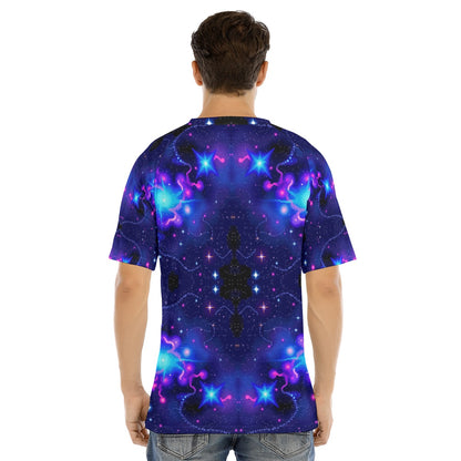 Men's Raglan Sleeve T-shirt With Button Closure