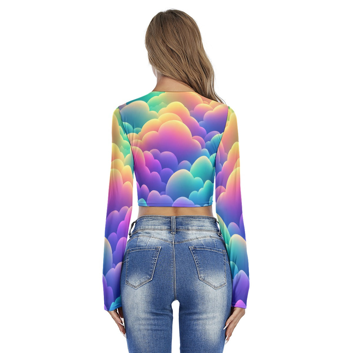 Women's Round Neck Crop Top T-Shirt