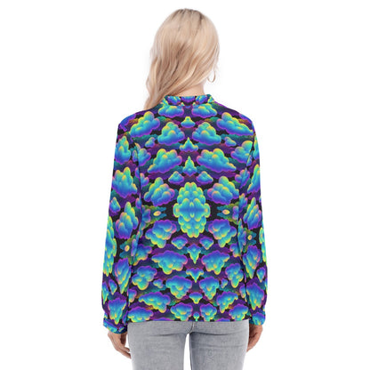 Women's Long Sleeve Blouse With Button Closure