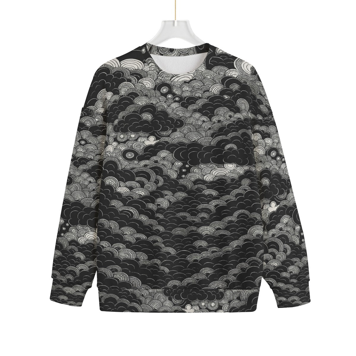 Unisex Drop-shoulder Knitted Fleece Sweater - view 1