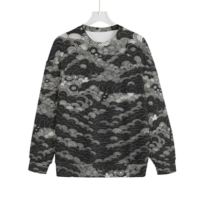 Unisex Drop-shoulder Knitted Fleece Sweater - view 1