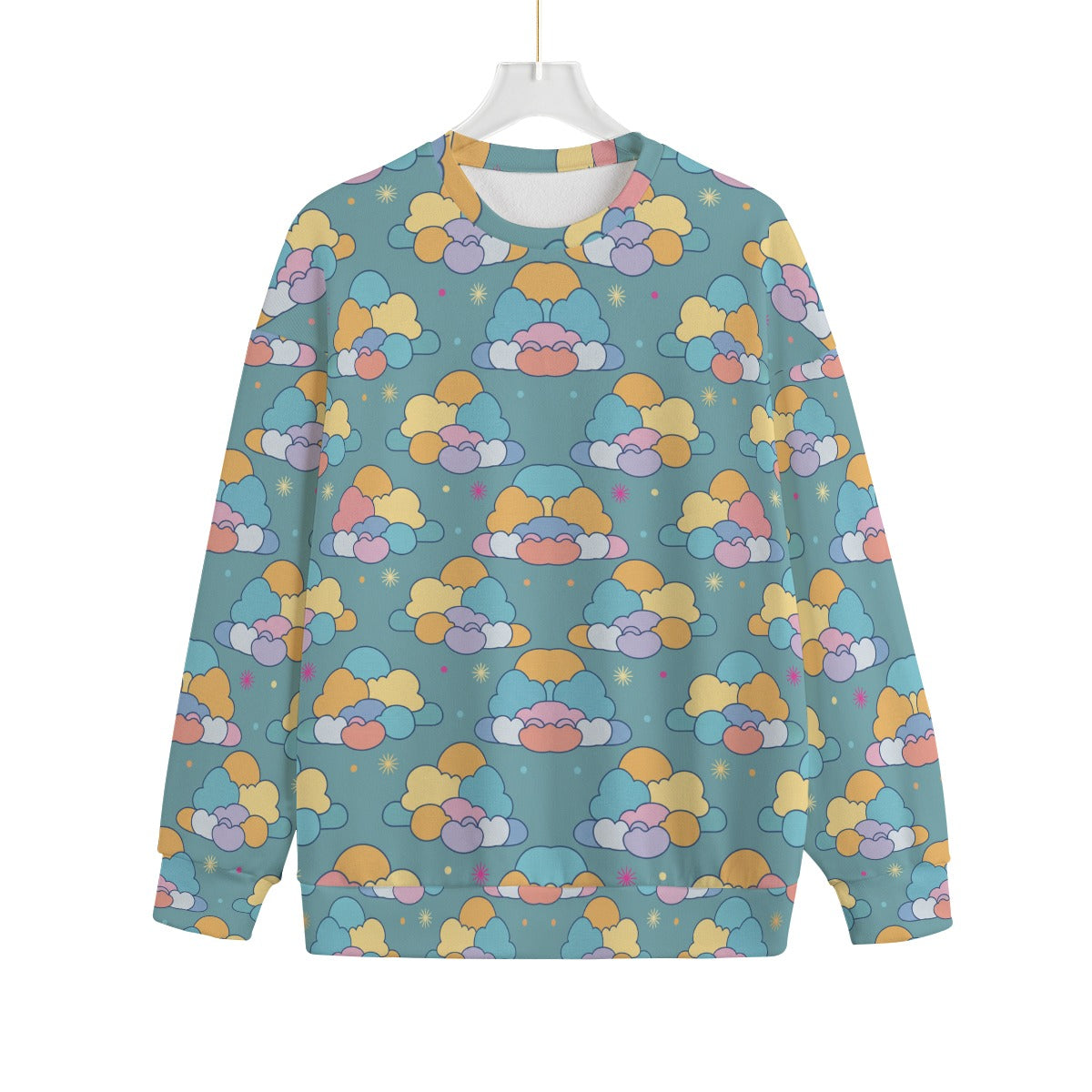 Unisex Drop-shoulder Knitted Fleece Sweater - view 1