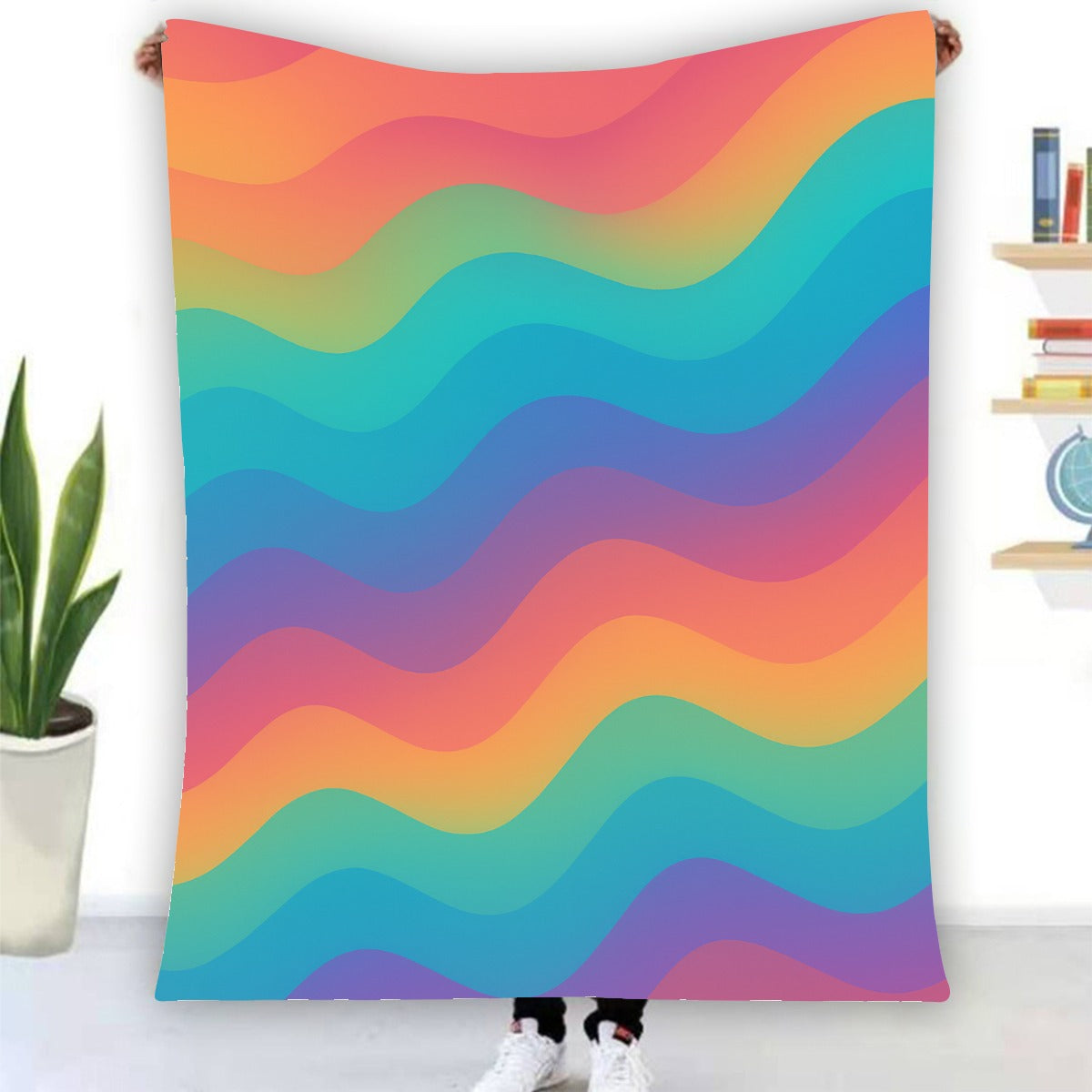 Unisex Single-Side Printing Flannel Blanket