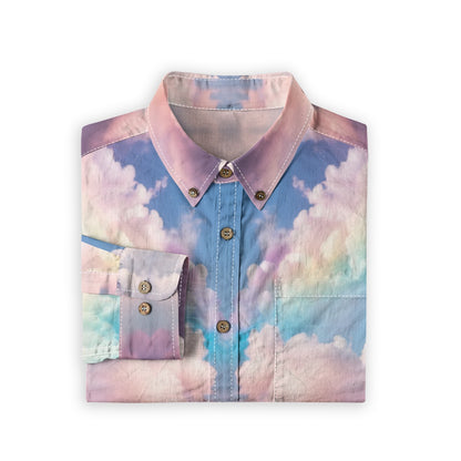 Men's Casual Lapel Long Sleeve Shirt|125GSM Cotton