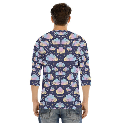 Men's Bracelet Sleeve T-shirt With Button Closure - view 4