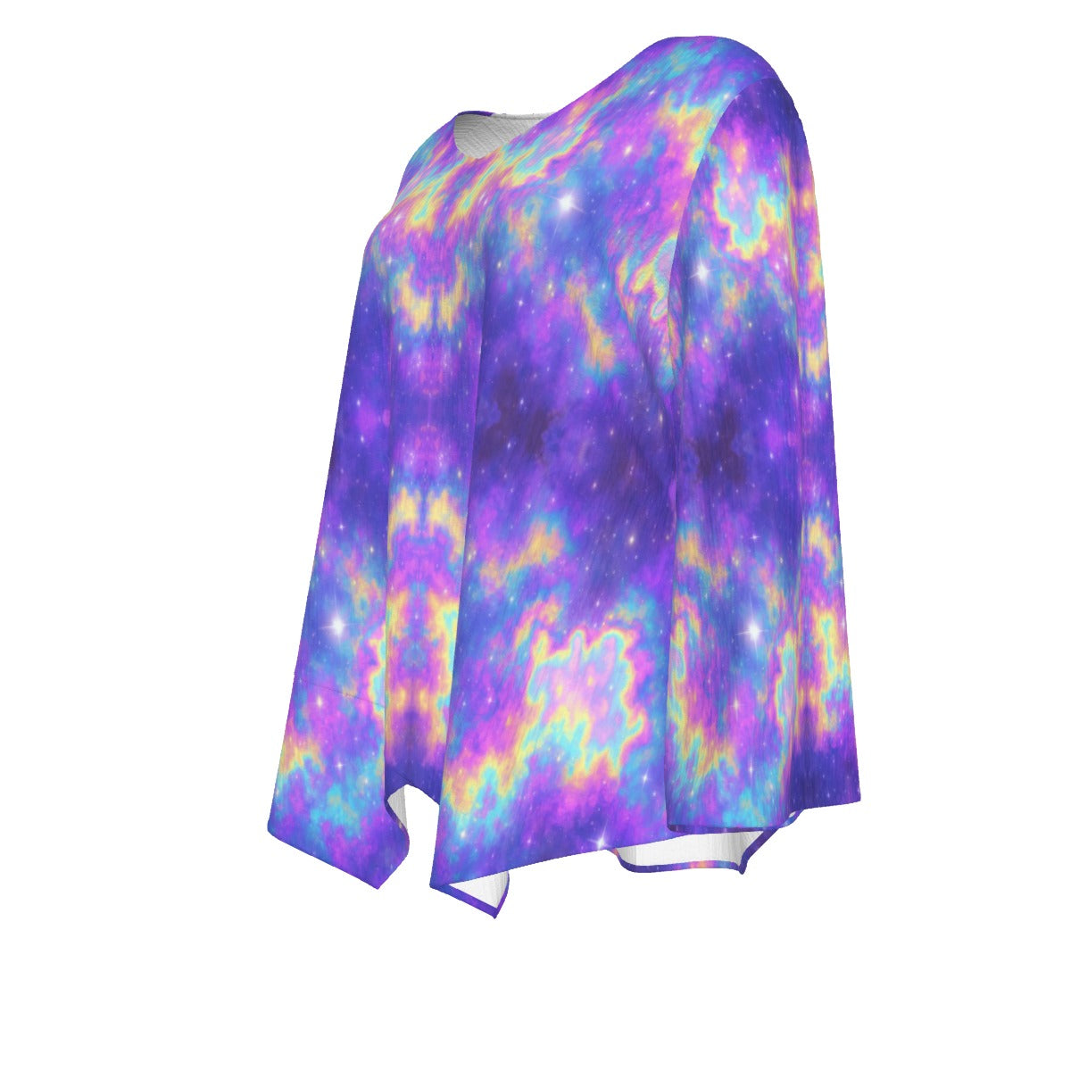 Women's V-neck T-shirt With Irregular Hem