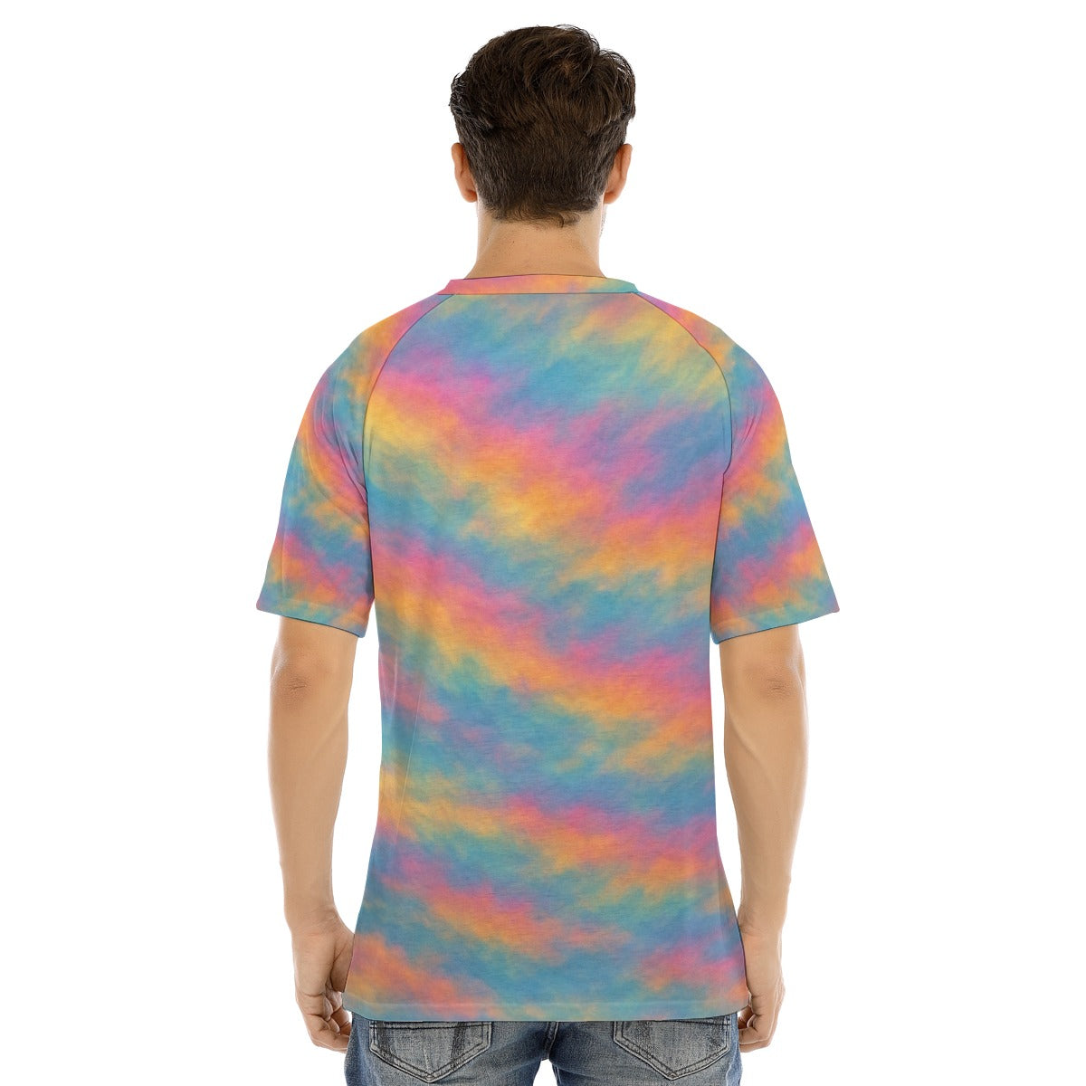 Men's Raglan Sleeve T-shirt With Button Closure